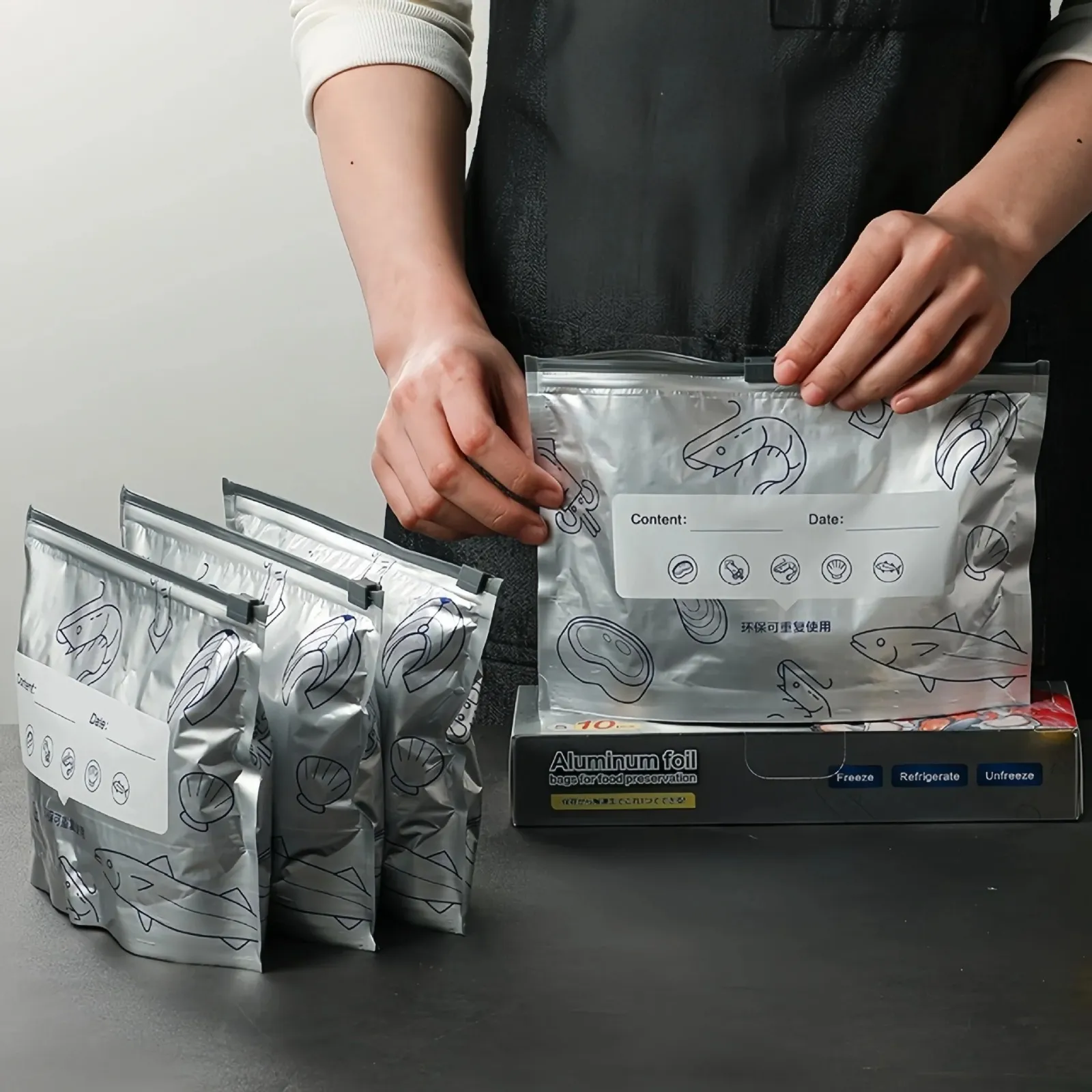 30-Pack Set Aluminum Foil Bag