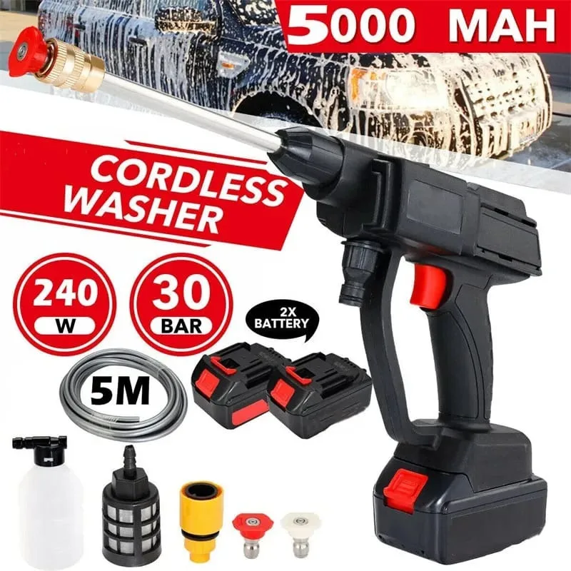 Rechargeable Car Washer Duble Battery