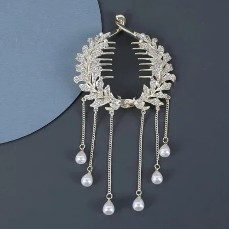 Pearl Tassel Hair Clip